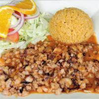 Filete El Buen Sabor · Grilled tilapia fish fillet topped with shrimp and octopus, cooked in our special sauce. Ser...