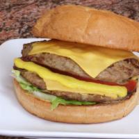 Double Cheeseburger (All Beef) · comes with Lettuce, Pickles, Ketchup, Mustard, and Grilled Onions, and American Cheese
