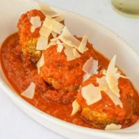 Meatball Marinara · House-made meatballs served with homemade marinara and topped with shaved parmesan.