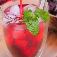Bissap · A sweet drink made from hibiscus leaves.