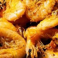 Salt & Pepper Jumbo Shrimp (8) · Chinese style deep fried salt and pepper jumbo shrimp