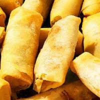 Vegetable Spring Roll (4) · Crispy and tender vegetarian appetizer cousin of the traditional egg roll