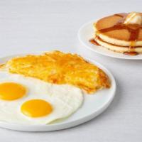 Rise & Shine* · Two eggs, any style, served with seasoned hash browns or fresh fruit and your choice of toas...