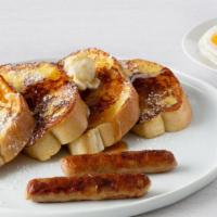 French Toast Combo* · Four pieces of hand-battered French toast with two eggs, any style.