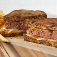Crush Patty Melt* · Our fresh, never frozen, ground beef burger patty with American cheese and sautéed onions on...