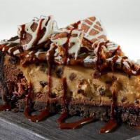 Reese'S Pie · Pie with peanut butter, milk chocolate and cookie crust; topped with chocolate, caramel, Ree...