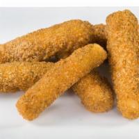 Mozzarella Sticks · 1/2 lb. of gooey mozzarella cheese hand-breaded and baked to a perfect golden brown. Served ...