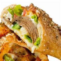 Gyro Calzone (Regular) · Slow-roasted gyro meat, freshly diced tomatoes, tender onions and green peppers, feta cheese...