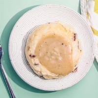 Schmaltz Smashed Potatoes By Honey Butter Fried Chicken All Day · By Honey Butter Fried Chicken All Day. Schmaltz smashed potatoes with rosemary gravy Contain...
