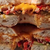 Scrambled Veggie Breakfast Sandwich · *Scrambled Eggs + Tomatoes + Onions + Green Peppers + Mushrooms + Provolone - on a Hoagie Ro...