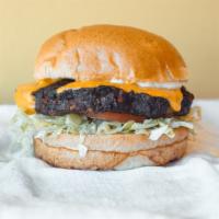 Veggie Burger · *Chipotle Black Bean Patty + Lettuce + Tomatoes +
Raw Onion + Mayo + American Cheese + Pickle