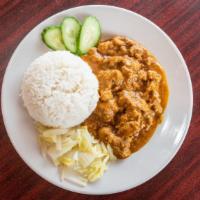 Chicken Rendang Rice · Spicy. Slow-cooked curry chicken in coconut milk.