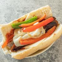 Chicago Style Dog · Most popular. Mustard, relish, onions, tomatoes, pickle spear, celery salt, and peppers.