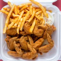 10 Wings With Fries · Served with fries,bread,coleslaw