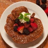 Fresh Berries · Served in a Walnut and Pecan Lace Cookie Cup