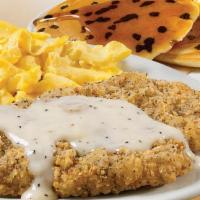 Country Pancake Platter · Your choice of country ham, sugar cured ham or country fried steak, with 2 eggs* and 2 large...