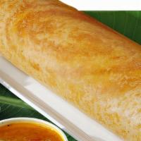 Ghee Roast Dosa · Served with Sambar & Coconut Chutney