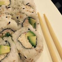 California Roll · Crab meat, avocado, and cucumber.