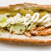 Chicken Sub · Lettuce, tomatoes, pickles, mayo.