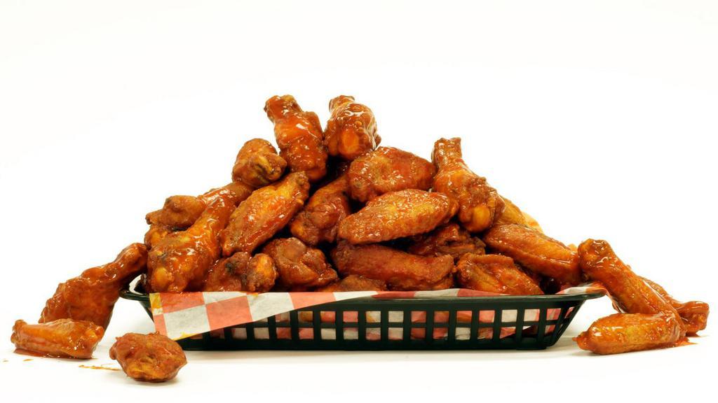 Plain Chicken Wings (Basket) · Fresh plain chicken wings made to customer's choice with a side of French Fries, Sweet Potato Fries or Cajun Fries!