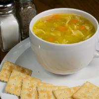 Homemade Soup Of The Day · Monday :Chicken Noodle
Tuesday:Cream of Chicken with Rice
Wednesday:Cream of Chicken with Ri...