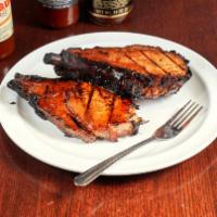Bbq Pork Chops · 2 BONE IN THICK CUT BBQ PORK CHOPS (Texas Toast included)