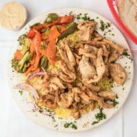 Chicken Shawarma Entrée · Grilled thin sliced of marinated chicken breast.