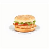 Grilled Chicken Sandwich - 10:30Am To Close · A tender grilled chicken breast, lettuce, tomato and mayo on a lightly toasted bun.