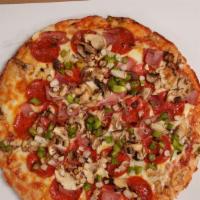 Super Special Pizza · Pepperoni, ham, mushrooms, onions, green peppers.