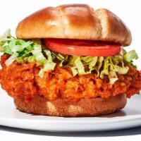 Buffalo Chicken Sandwich · Our signature breaded Buffalo chicken breast shaken in your choice of sauce.
