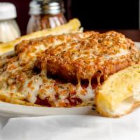 Chicken Parmesan Sandwich · Comes with marinara and cheese.