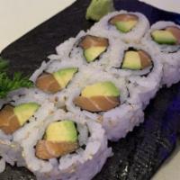 Salmon Avocado Maki · Favorite. Rolled sushi in seaweed.