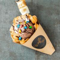 S'Mores More · Chocolate ice cream, marshmallows, crumbled graham crackers, M&M's, and chocolate drizzle