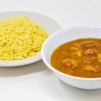 Curry · Cooked in sauce with spring onions and green peppers. Served with basmati rice.