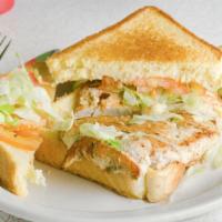 Grilled Chicken Sandwich · A deliciously marinated 6 oz. chicken breast grilled to perfection, and served on grilled Fr...