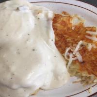 B1-Biscuits & Gravy · 2 biscuits w/gravy hash browns or home fried potatoes