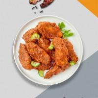 Cajun Cavalry Chicken Wings · Freshly grilled chicken wings, tossed in a Cajun sauce. Served with a side of ranch or bleu ...