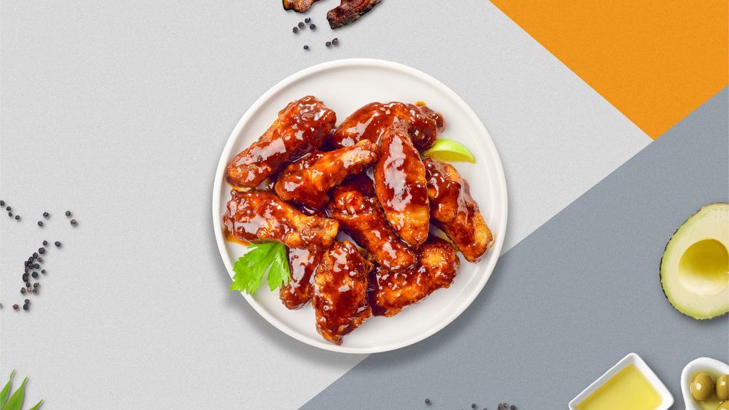 Blazing Bbq Wings · Freshly grilled chicken wings, tossed in barbecue sauce. Served with a side of ranch or bleu cheese.