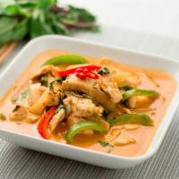 Red Curry   (Single Protein) · Sweet bell pepper, onion, carrot, potato, bamboo shoot, and thai basil.

Chicken, Beef, Pork...