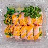 Ocean 9 · Green leaf, tuna, salmon, yellowtail, cucumber, avocado, jalapeño and spicy mayo wrapped in ...