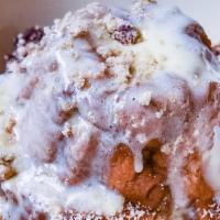 Funky Monkey Bread · Croissant Bread, Brown Sugar, Cinnamon, Toasted Pecans, Drizzled with Cream Cheese Anglaise