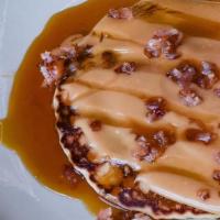 The King Sans Banana · Sweet Cream Batter, Peanut Butter Bacon Drizzled with Bourbon Maple Glaze