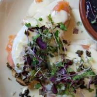Smoked Salmon · Toasted Sourdough, Cold Smoked Salmon, Honey Boursin, Shallots, Fried Capers &Cream Cheese H...