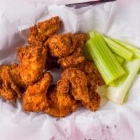 Rhino Wings · Your choice of, naked, boneless or buffalo served with your choice of dipping sauce. Hot, mi...