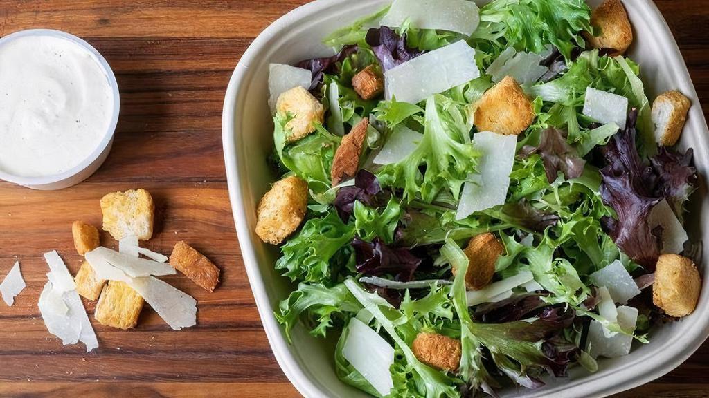 Caesar Salad · Parmesan cheese, croutons, on arcadian harvest lettuce