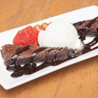 Chocolate Espresso Brownie · Seasonal ice cream, chocolate sauce, whipped cream