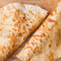 Cheese Quesadilla With Chicken · quesadilla with cheese and chicken (chicken is cooked with onions and bell pepper)  can subs...