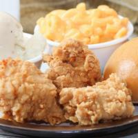 3 Chunk Dinner Combo · Choice of 2 sides, roll and medium drink