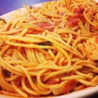 Spaghetti · In marinara sauce.