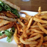 Blt Sandwich
 · Bacon, fried green tomato, herb mayonnaise and arugula on sourdough bread.